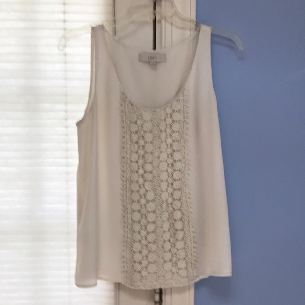 Loft tank double layer size small off white $12